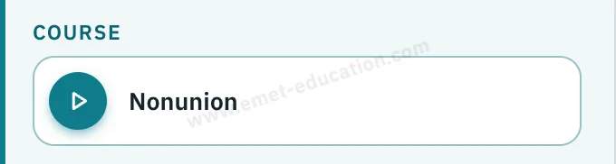 Model button: Course, Nonunion.