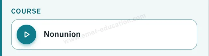 Model button: Course, Nonunion.